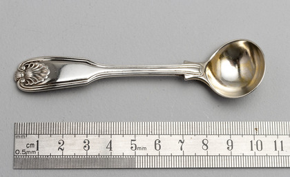 Indian Colonial Silver Salt Spoon - Hamilton & Co, Calcutta
